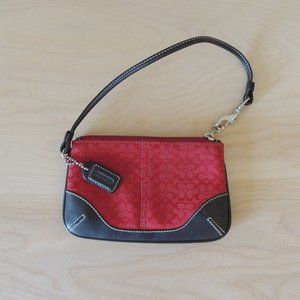 Coach Classic Red Wristlet Wallet